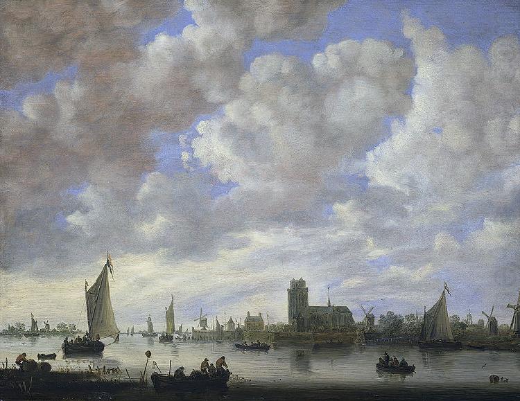 Jan van  Goyen View of the Merwede off Dordrecht china oil painting image